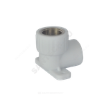 Угольник PP-R комбинированный белый Дн 20х3/4" ВР с креплением VALFEX 10120225