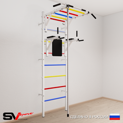 Шведская стенка Sv Sport усиленная 640 (Турник рукоход/Брусья/Канат)