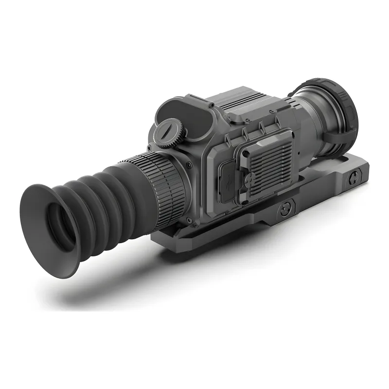 Прицел тепловизионный LZIRTEK Perun 350 x3.8/7.6/15.2, 384x288, D50 - вид сзади слева с наглазником