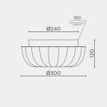 Потолочный cветильник LED4U L1115-300 CR