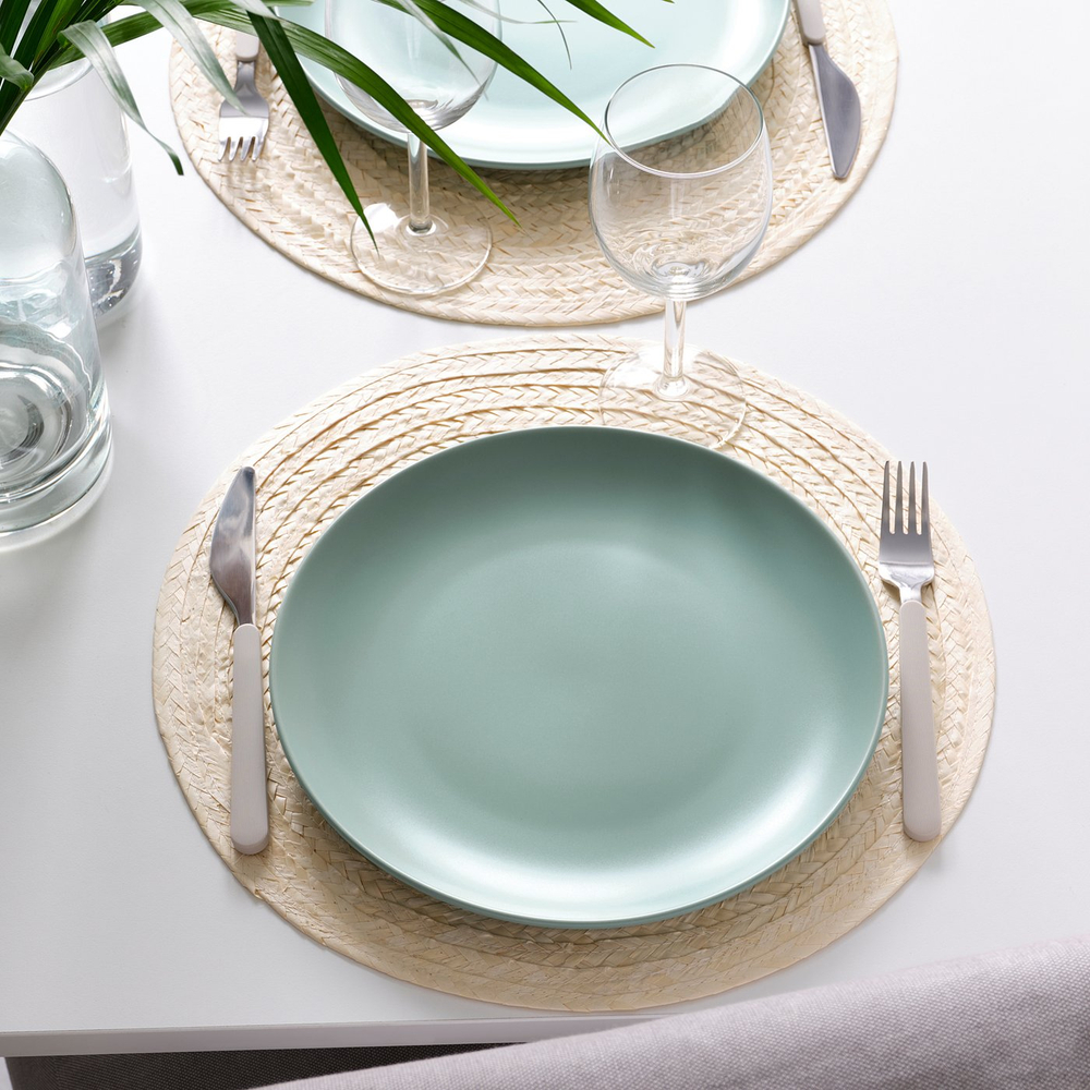 IKEA FÄRGKLAR  (ИКЕА ФЭРГКЛАР)  -  Тарелка - матовый светло-бирюзовый 26 см