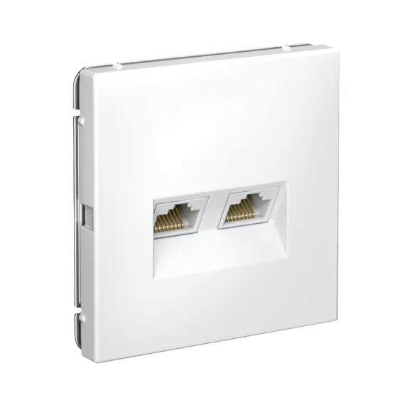 Розетка компьютерная RJ45 + RJ45, Cat 5e Systeme Electric ArtGallery Белый GAL000185