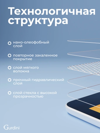 Стекло защитное для iPad mini 4/5 Gurdini Premium Glass 0.33 mm прозрачное