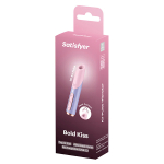 Розовый-фиолетовый вакуумный стимулятор 12,5см в виде губной помады Satisfyer Bold Kiss 3D