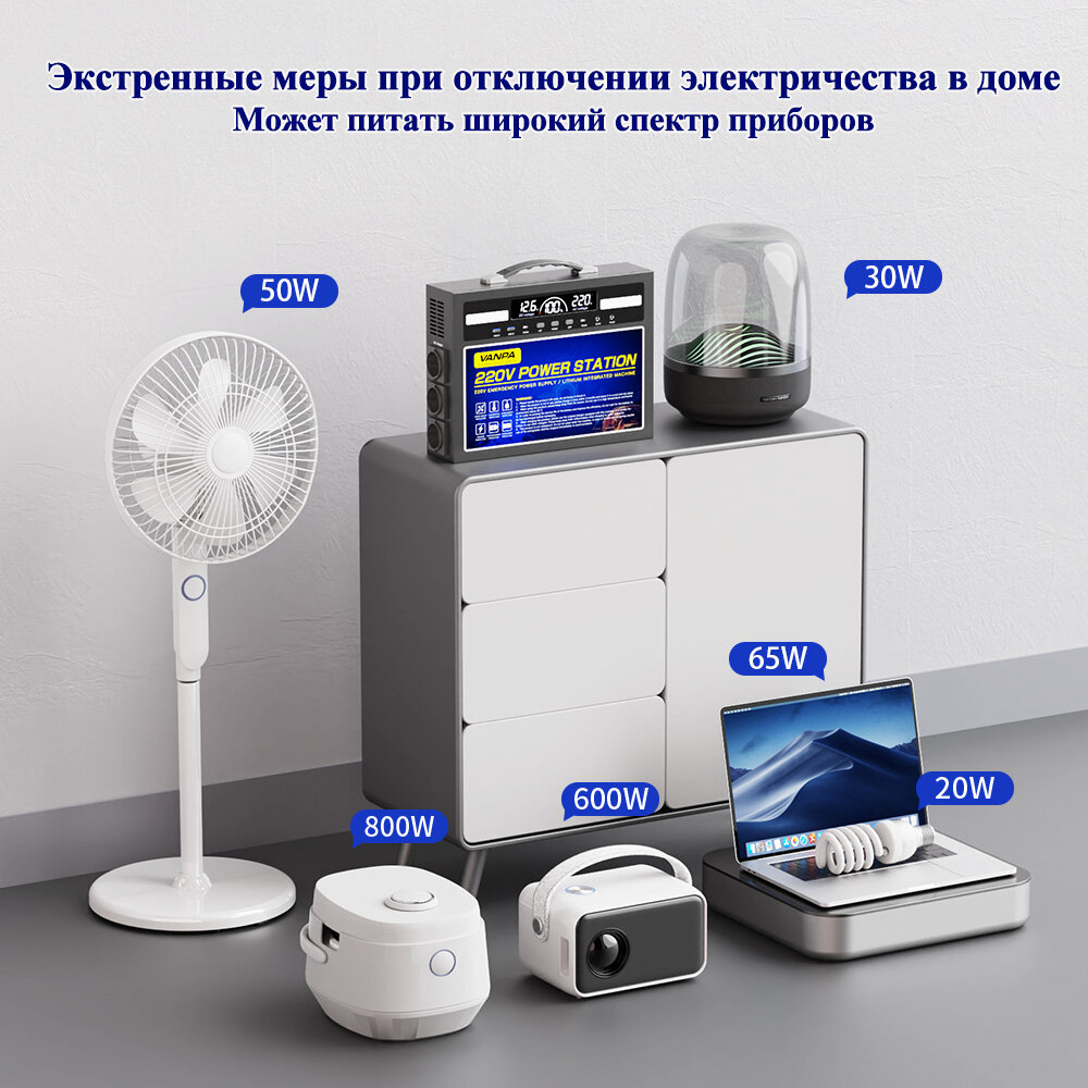 Электростанция портативная 220В 960Wh 1000W VANPA  FA-1000-960