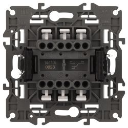 Переключатель ЭРА Elegance 14-1106-03 двойной 10АХ-250В IP20 алюминий | Эра Elegance