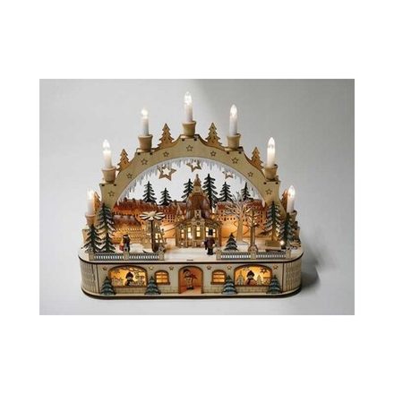 Музыкальная Wooden calendar villageМузыкальная шкатулка 50 Musicbox Kingdom Коричневый / Бежевый