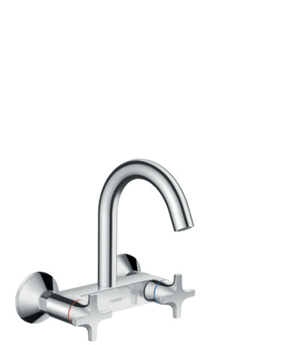 Смеситель для кухни Hansgrohe Logis M32 Кухонный с двумя рукоятками, настенный 71286000