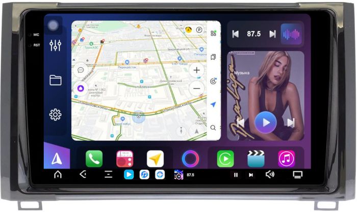 Магнитола для Toyota Tundra 2 2013-2022 - FarCar S500-TS20 монитор 9.5" 2K QLED на Android 14, Быстрейшая, CarPlay, 4G SIM-слот