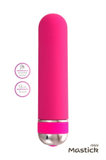 Розовый нереалистичный мини-вибратор Mastick Mini - 13 см. (Цвет: розовый)