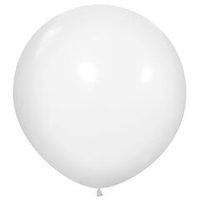 Шар 24" белый пастель/ White деко