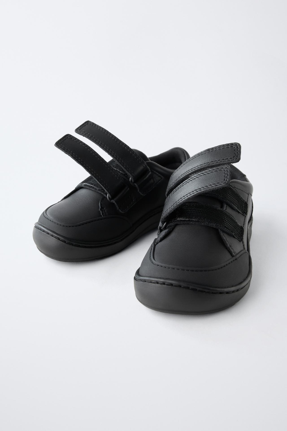 ZARA КОЖАНЫЕ ТУФЛИ BAREFOOT, ЧЕРНЫЙ