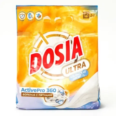 Порошок стиральный DOSIA Ultra Альпийская Свежесть 3кг