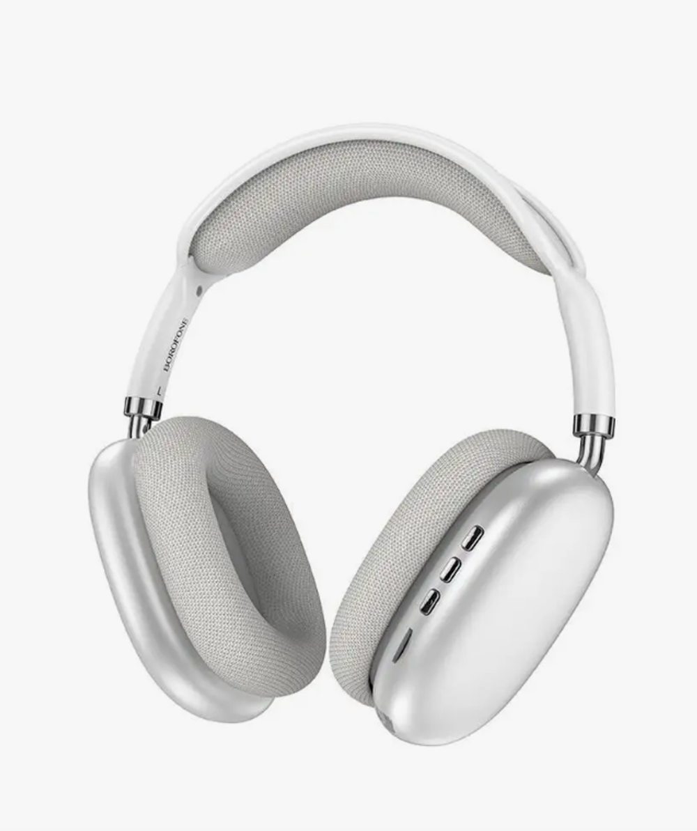 Стереонаушники Bluetooth полноразмерные Borofone BO22 BT5.3/12ч серебристые