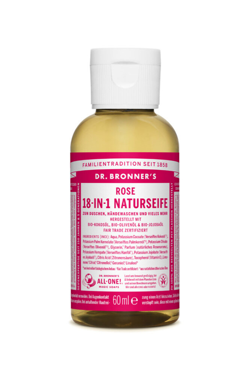 Натуральное розовое мыло 18 в 1 Dr. Bronner’s, 60 мл