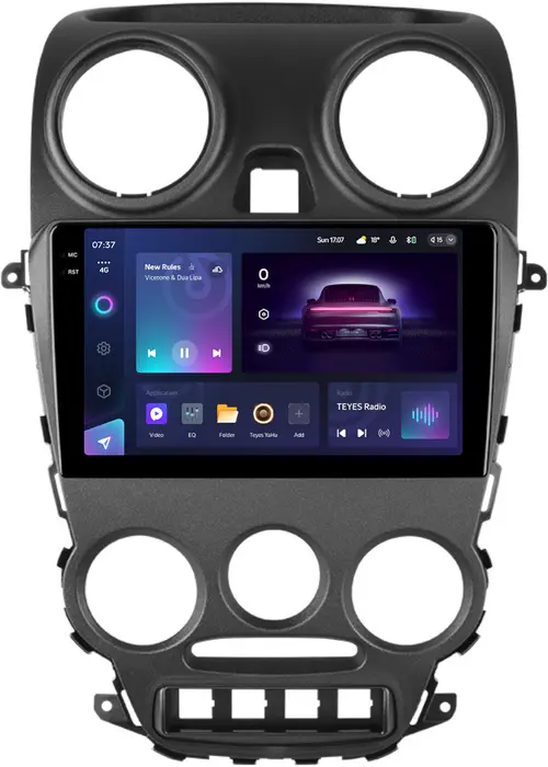 Магнитола для Lada Granta 2011-2018 (рамка большая) - Teyes CC3-2K монитор 9.5" 2K QLED на Android 10, Быстрая, CarPlay, 4G SIM-слот