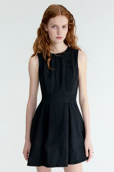 Джинсовое платье с расклешённой юбкой — без рукавов - H&M