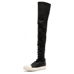 RICK OWENS Thigh-high Leather Sneaker Boots