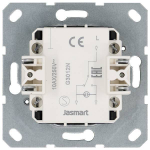 Выключатель одноклавишный проходной со светодиодом 10A 250V~ с накладкой, цвет Антрацит