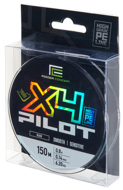 Шнур плетёный Feeder Concept Pilot x4 BRAID Black 150/014