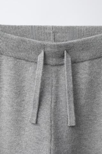ZARA ТРИКОТАЖНЫЕ БРЮКИ-ДЖОГГЕРЫ, СЕРЫЙ МЕЛАНЖ
