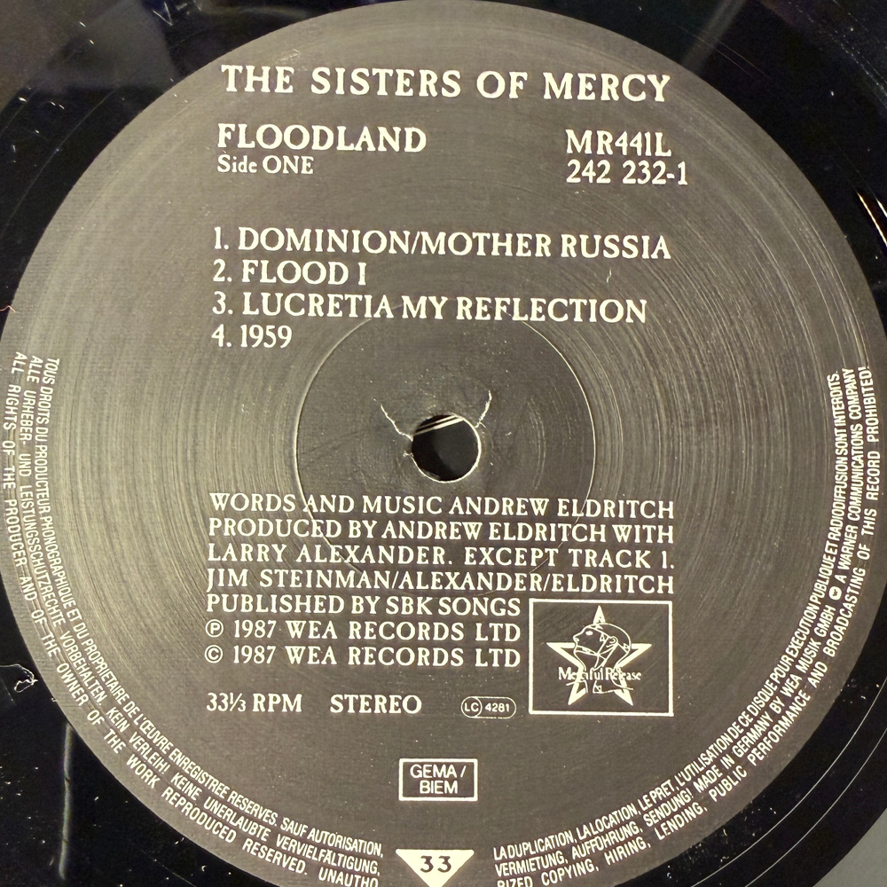 The Sisters Of Mercy ‎– Floodland (Германия 1987г.)