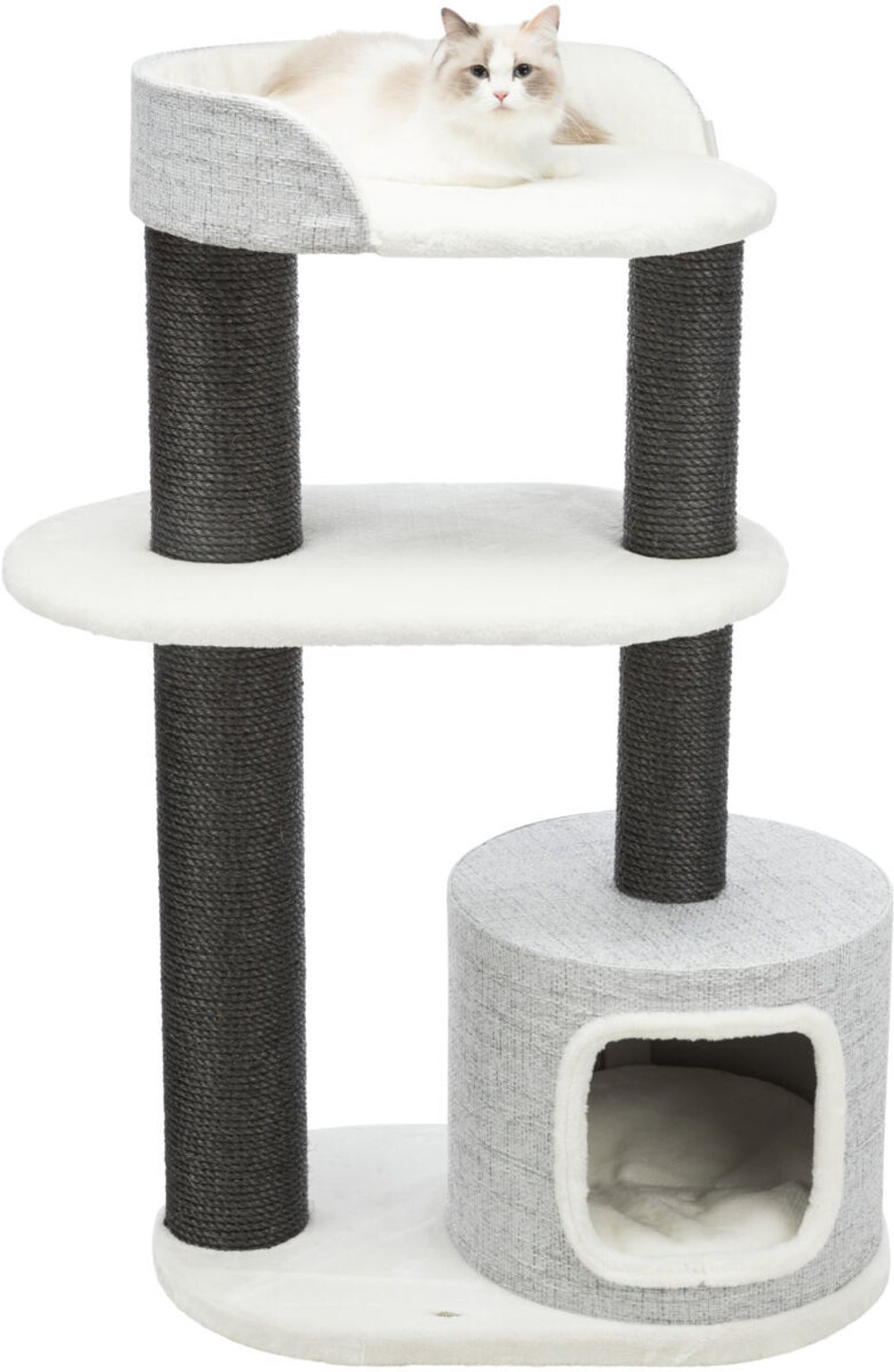 Домик для кошки Cara XXL, 128 см, белый/серый, Trixie