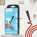 Кабель USB-Type-C GFPower 19T,1м, 2.4A, красный силикон