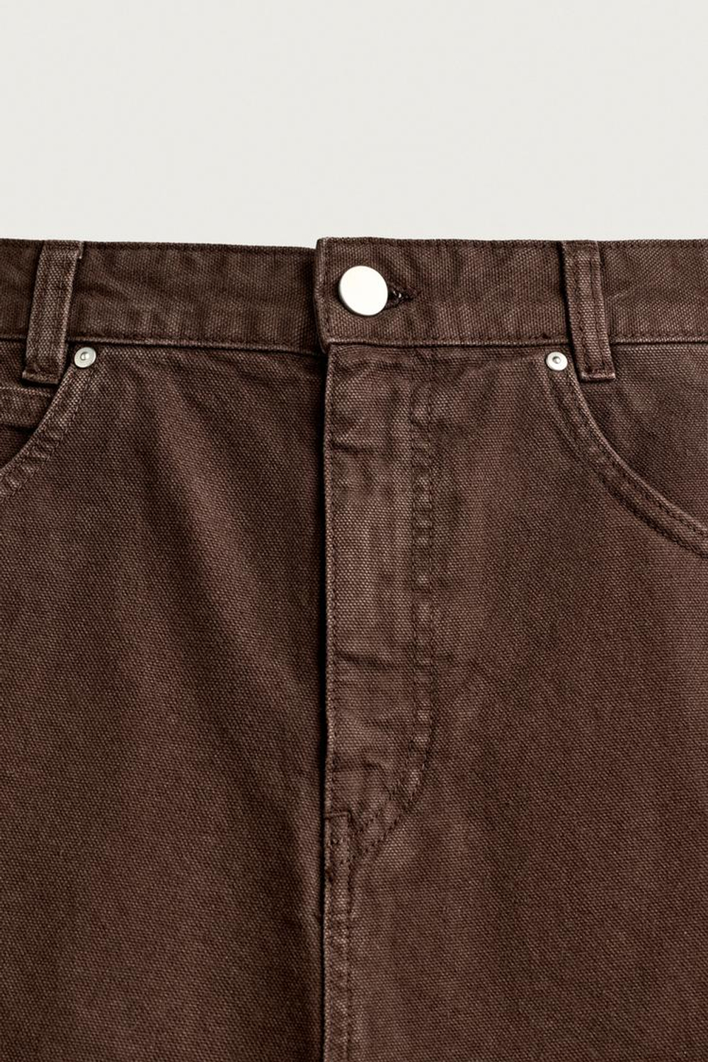 ZARA ШОРТЫ ПРЯМОГО КРОЯ В РАБОЧЕМ СТИЛЕ, КОРИЧНЕВЫЙ