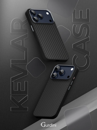 Чехол защитный для iPhone 17 Pro / 18 Pro 6.3" Gurdini Kevlar Case Черный