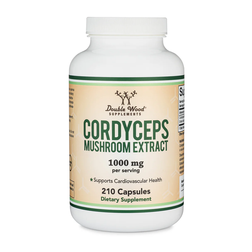 Double Wood Supplements - Cordyceps Mushroom - 210 x 500 mg capsules