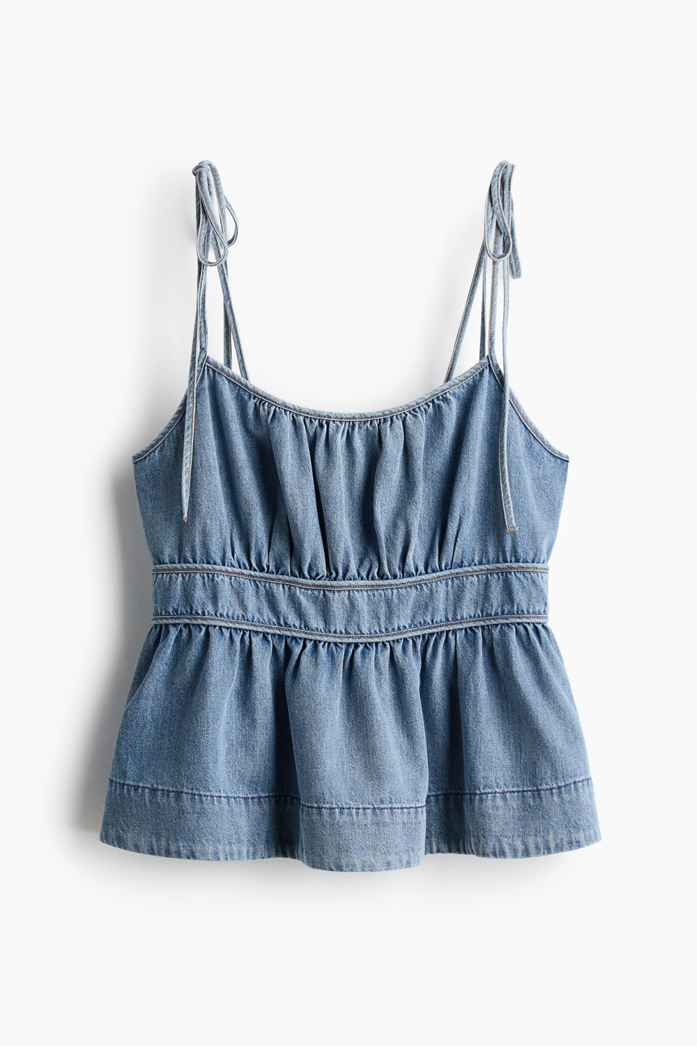 Джинсовый топ на бретелях - H&M