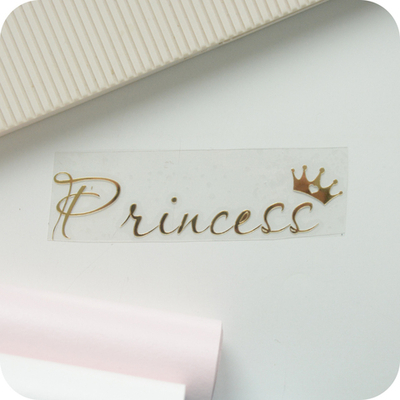 Надпись из термотрансферной пленки "Princess"