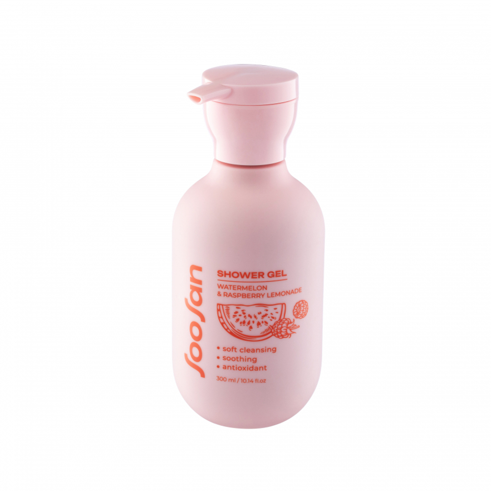 SOOSAN Shower Gel Watermelon & Raspberry Lemonade Гель для душа с ароматом арбуза и малины 300мл