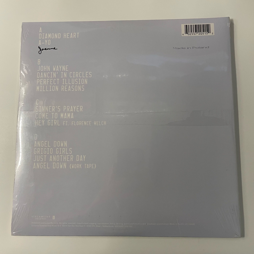 Виниловая пластинка LP, Lady Gaga Joanne (Европейский Союз)