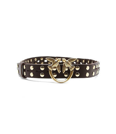 кожаный ремень love puzzle belt h3 Pinko - коричневый(1H2146 A086)