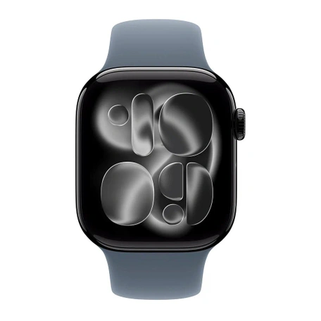 Умные часы Apple Watch S11 GPS 46 мм Jet Black Aluminium Case with Anchor Blue Sport Band - M/L