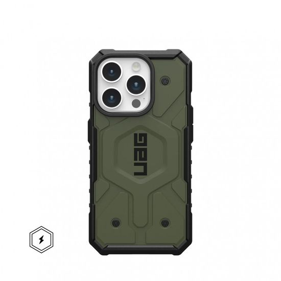 Чехол с поддержкой MAGSAFE Uag Pathfinder для iPhone 15 Pro MAX 6.7", цвет оливковый (Olive Drab)
