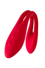 Красный многофункциональный вибратор для пар Satisfyer Elastic Joy (Цвет: красный)