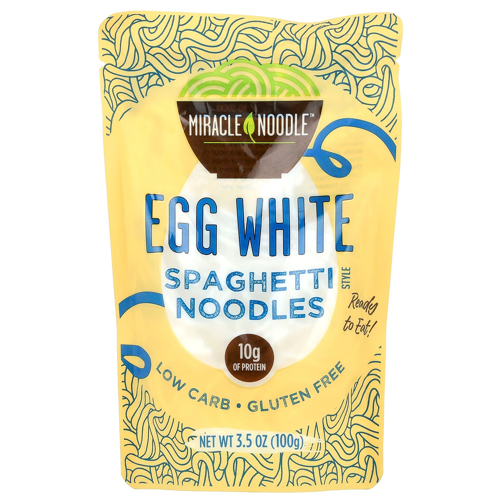 Miracle Noodle, Спагетти, яичный белок, 100 г (3,5 унции)