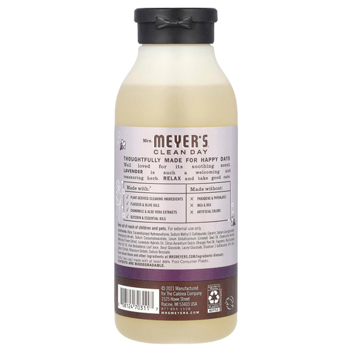 Mrs. Meyers Clean Day, Гель для душа, с лавандой, 473 мл (16 жидк. унц.)