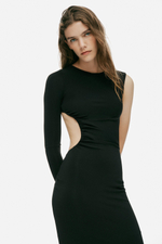 ДЛИННОЕ АСИММЕТРИЧНОЕ ПЛАТЬЕ С РАЗРЕЗОМ — ZARA