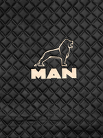 Ковры MAN TGX (автомат, механика) (экокожа, черный, бежевый кант, бежевая вышивка)