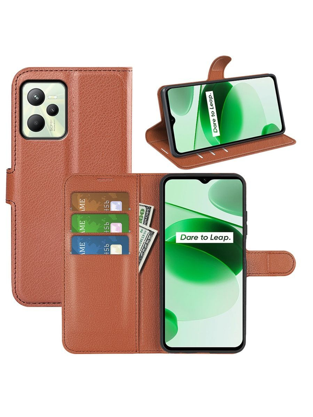 Чехол-книжка PRESTIGE с функцией подставки для Realme C35