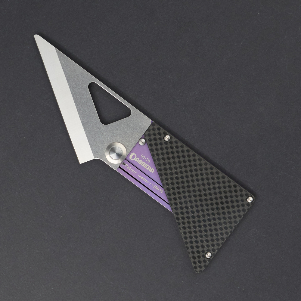Нож-карта / Cardknife фиолетовый, сталь VG10