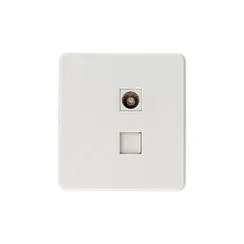 Розетка TV+RJ45 Cat 6 KRANZ Miele Round Перламутр KR-78-0722-1
