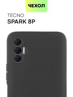 Чехол BROSCORP для Tecno Spark 8P (арт. TCN-S8P-COLOURFUL-BLACK )