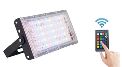 Светодиодный RGB прожектор 50W с пультом