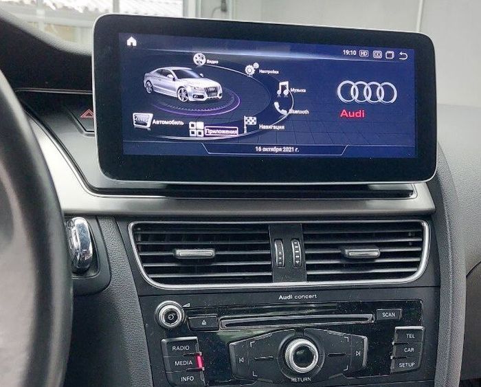 Магнитола для Audi A4 B8, A5 (8T) 2007-2016 (с джойстиком MMI) - RDL-8201MMI монитор 10.25" на Android 13, Быстрая, CarPlay, 4G SIM-слот
