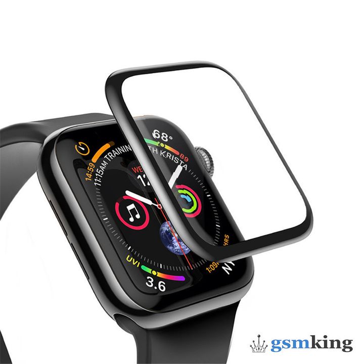 Baseus 0.3mm Full-screen Curved Tempered Film 44mm for AP Watch 4 Black SGAPWA4-B01